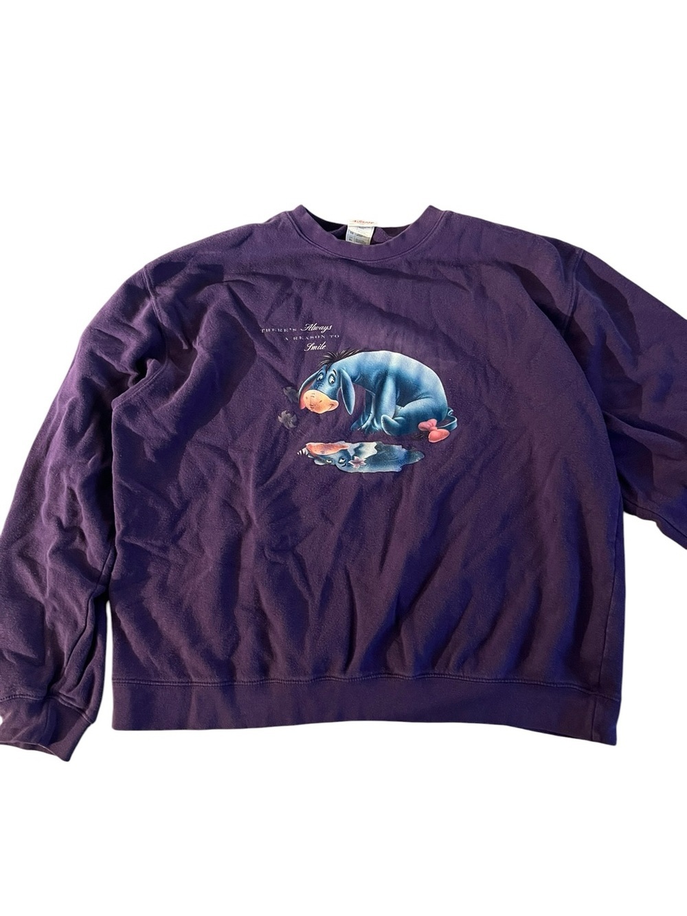 Disney Purple Eeyore Graphic Crewneck Sweatshirt - Men (145)